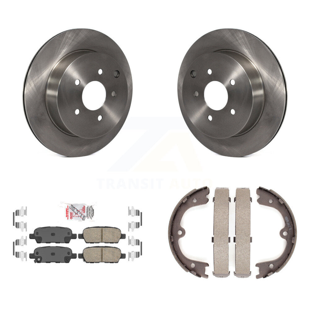 Kit de plaquettes en céramique et de chaussures de stationnement pour rotors de disque arrière, pour INFINITI FX35 2009 – 2012