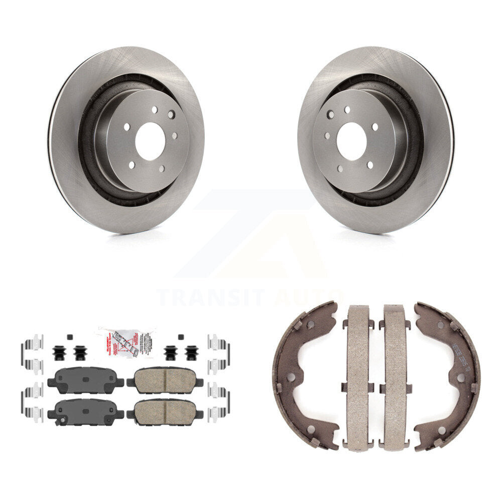 Kit de plaquettes en céramique et de patins de frein de stationnement, Rotors à disque arrière pour INFINITI Q60