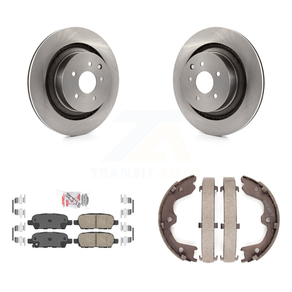 Kit de plaquettes en céramique et de patins de frein de stationnement, Rotors à disque arrière pour INFINITI Q60