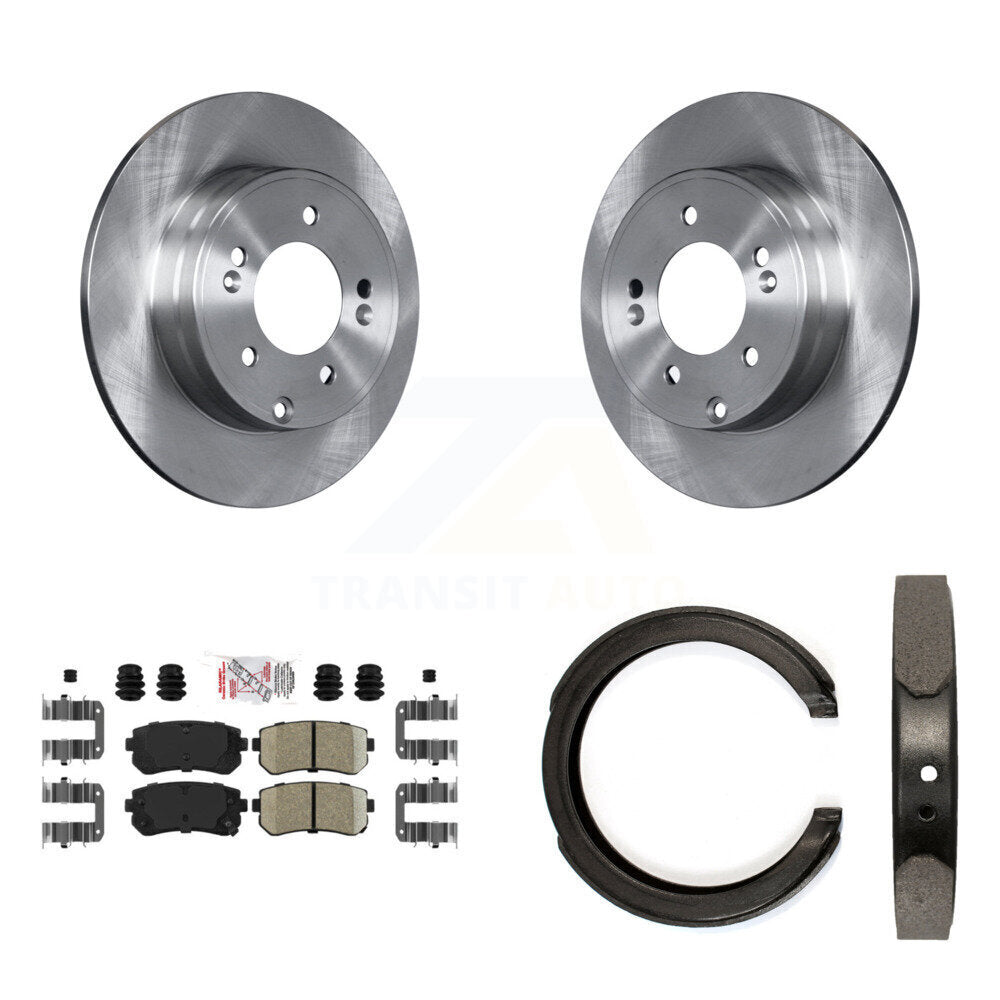 Kit de plaquettes en céramique et de chaussures de stationnement, Rotors à disque arrière, pour Hyundai Tucson Sonata Kia