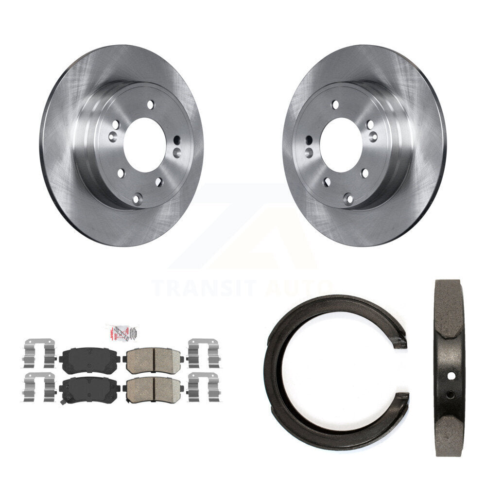 Kit de plaquettes en céramique et de chaussures de stationnement, Rotors à disque arrière, pour Hyundai Tucson Sonata Kia