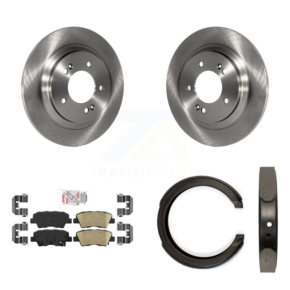 Kit de plaquettes en céramique et de patins de frein de stationnement, Rotors à disque arrière, pour Kia Optima