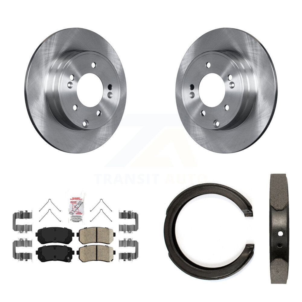 Kit de plaquettes en céramique et de patins de frein de stationnement, Rotors à disque arrière, pour Kia Optima
