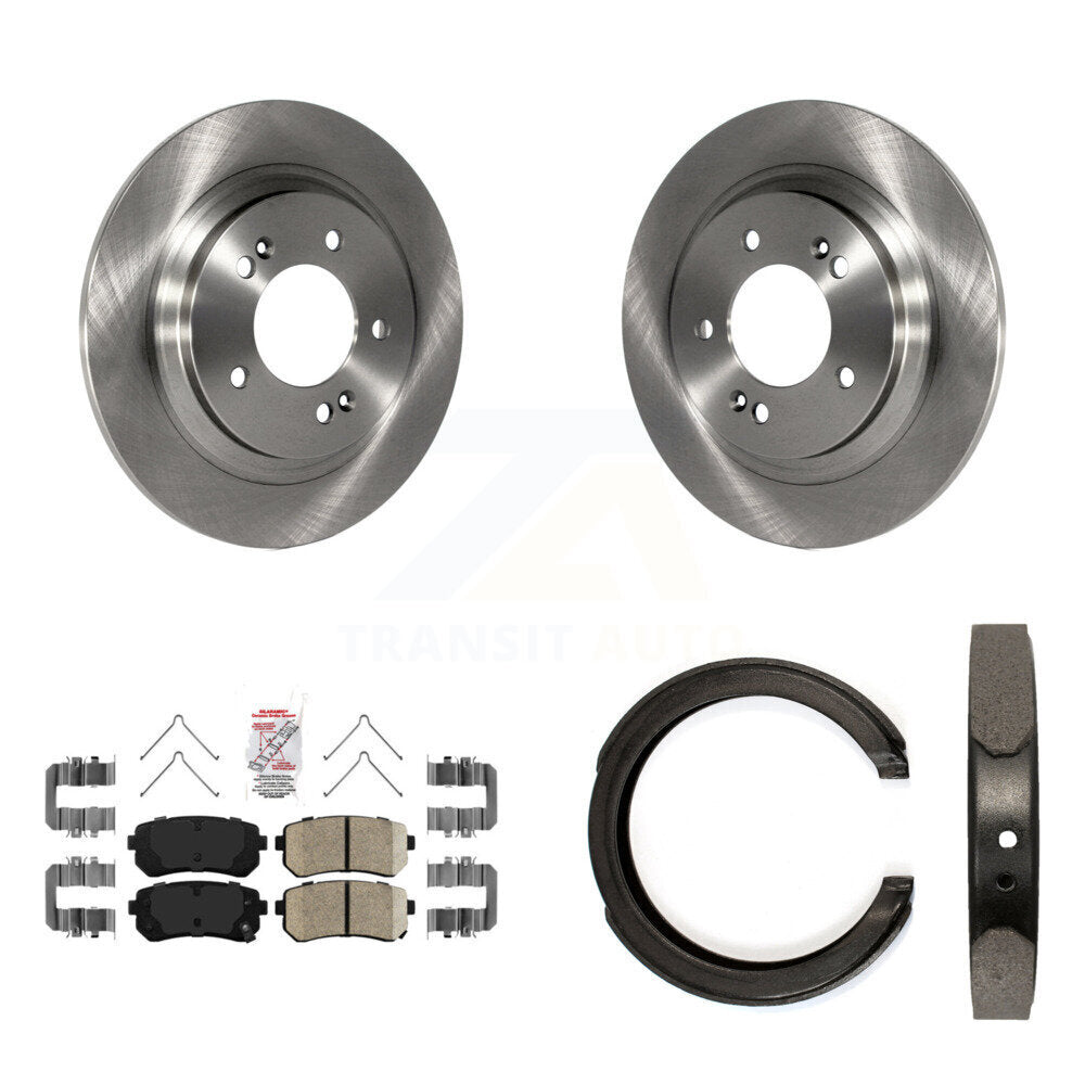 Kit de plaquettes en céramique et de patins de frein de stationnement, Rotors à disque arrière, pour Kia Optima