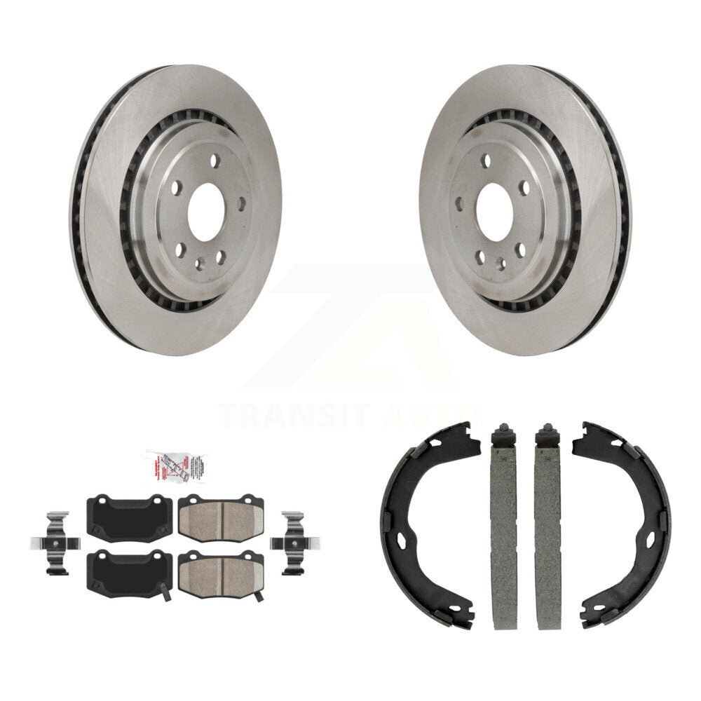 Kit de plaquettes en céramique et de chaussures de stationnement, Rotors à disque arrière, pour Chevrolet Camaro Cadillac
