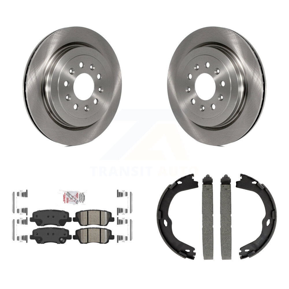 Kit de plaquettes en céramique et de freins de stationnement, Rotors à disque arrière, pour Cadillac ATS