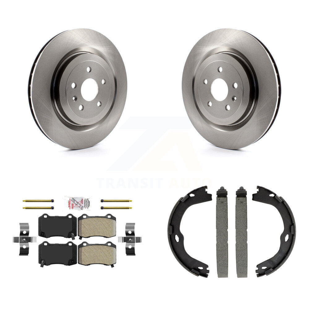 Kit de plaquettes semi-métalliques et de chaussures de stationnement, Rotors à disque arrière, pour Chevrolet Camaro CT