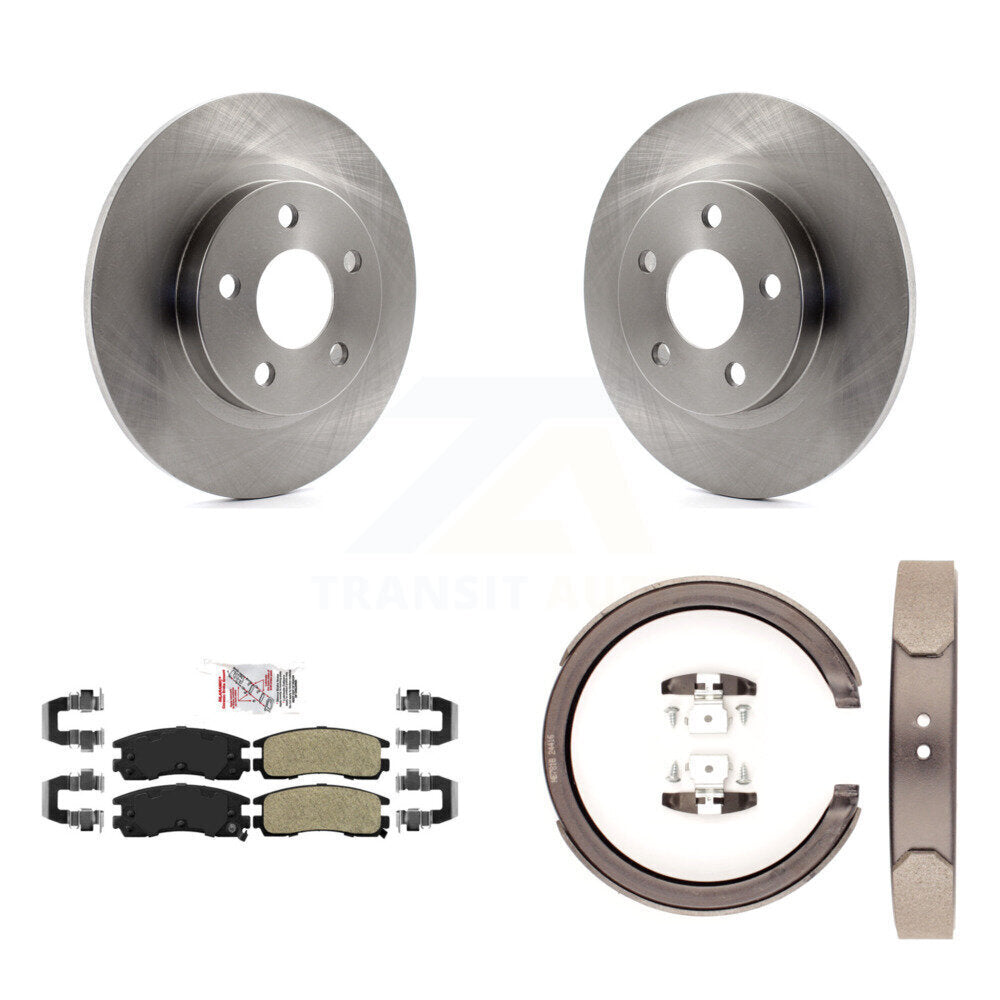 Kit de patins de frein de stationnement, Rotors à disque arrière, plaquettes semi-métalliques, pour Cadillac DeVill