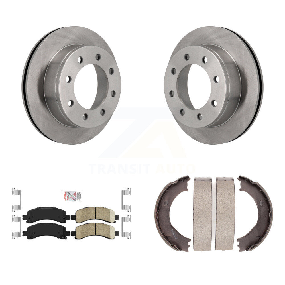 Kit de plaquettes en céramique et de chaussures de stationnement, Rotors à disque arrière, pour Chevrolet GMC Express 350