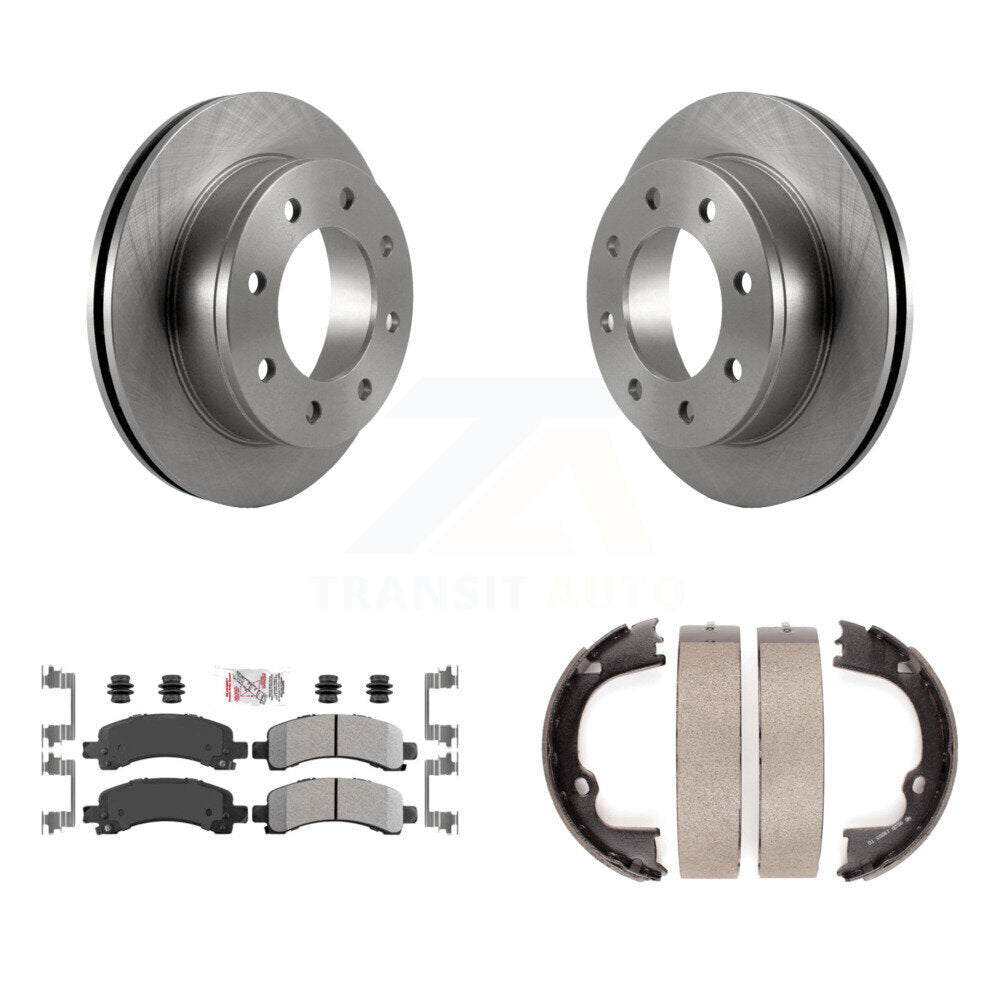 Kit de plaquettes semi-métalliques et de chaussures de stationnement, Rotors à disque arrière, pour Chevrolet GMC Savan
