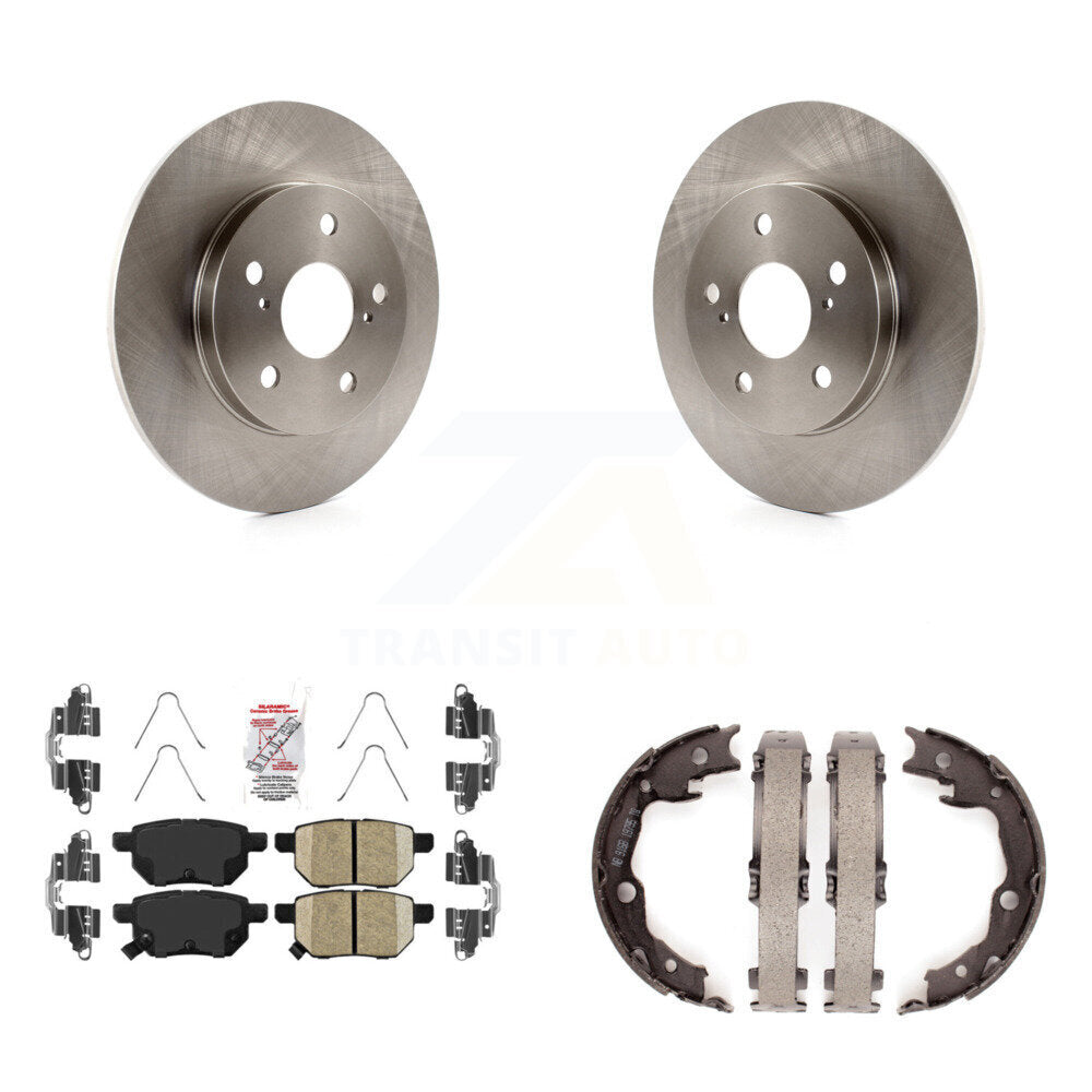 Kit de plaquettes en céramique et de chaussures de stationnement, Rotors à disque arrière, pour Toyota Matrix Pontiac Vib