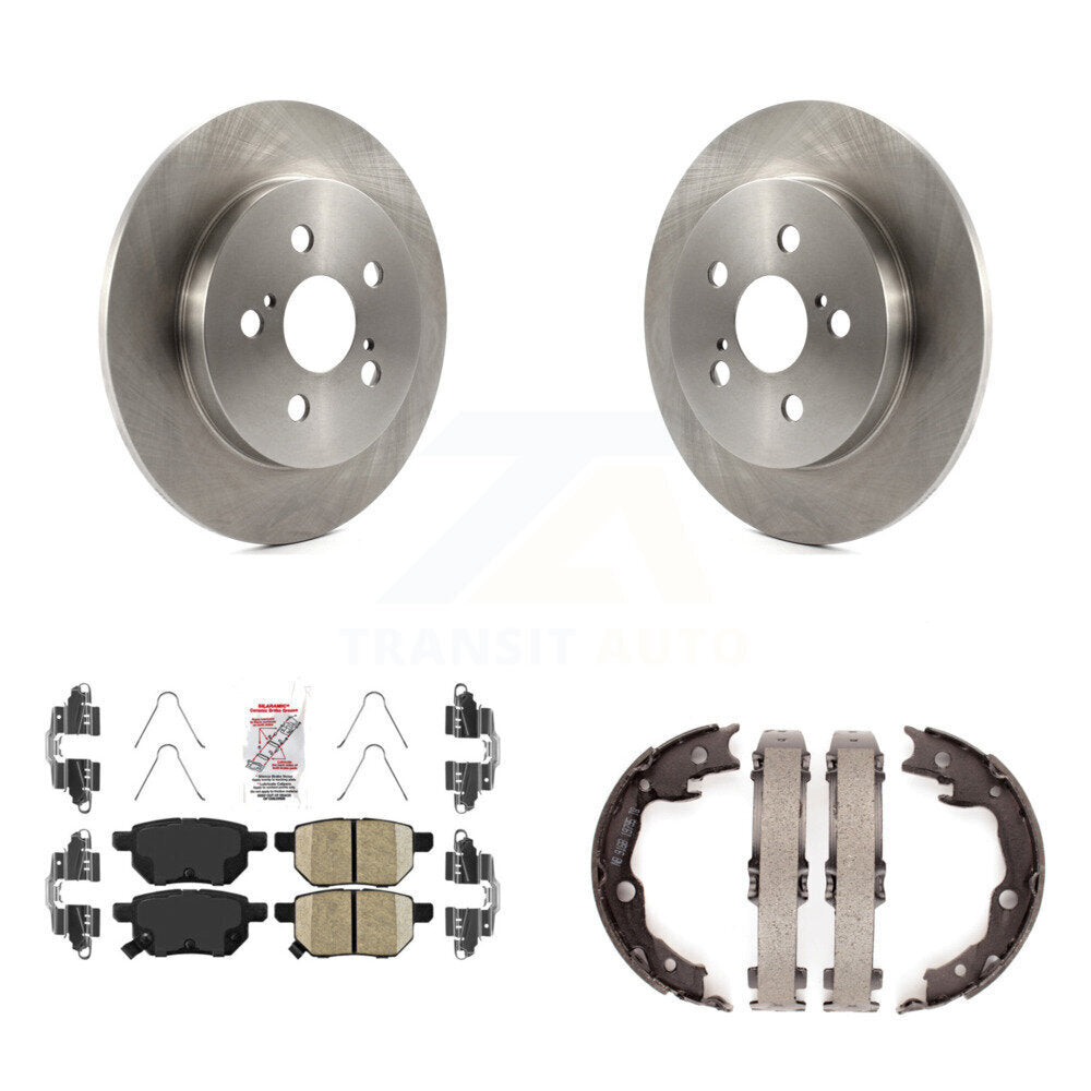 Kit de plaquettes en céramique et de chaussures de stationnement, Rotors à disque arrière, pour Toyota Matrix Pontiac Vib