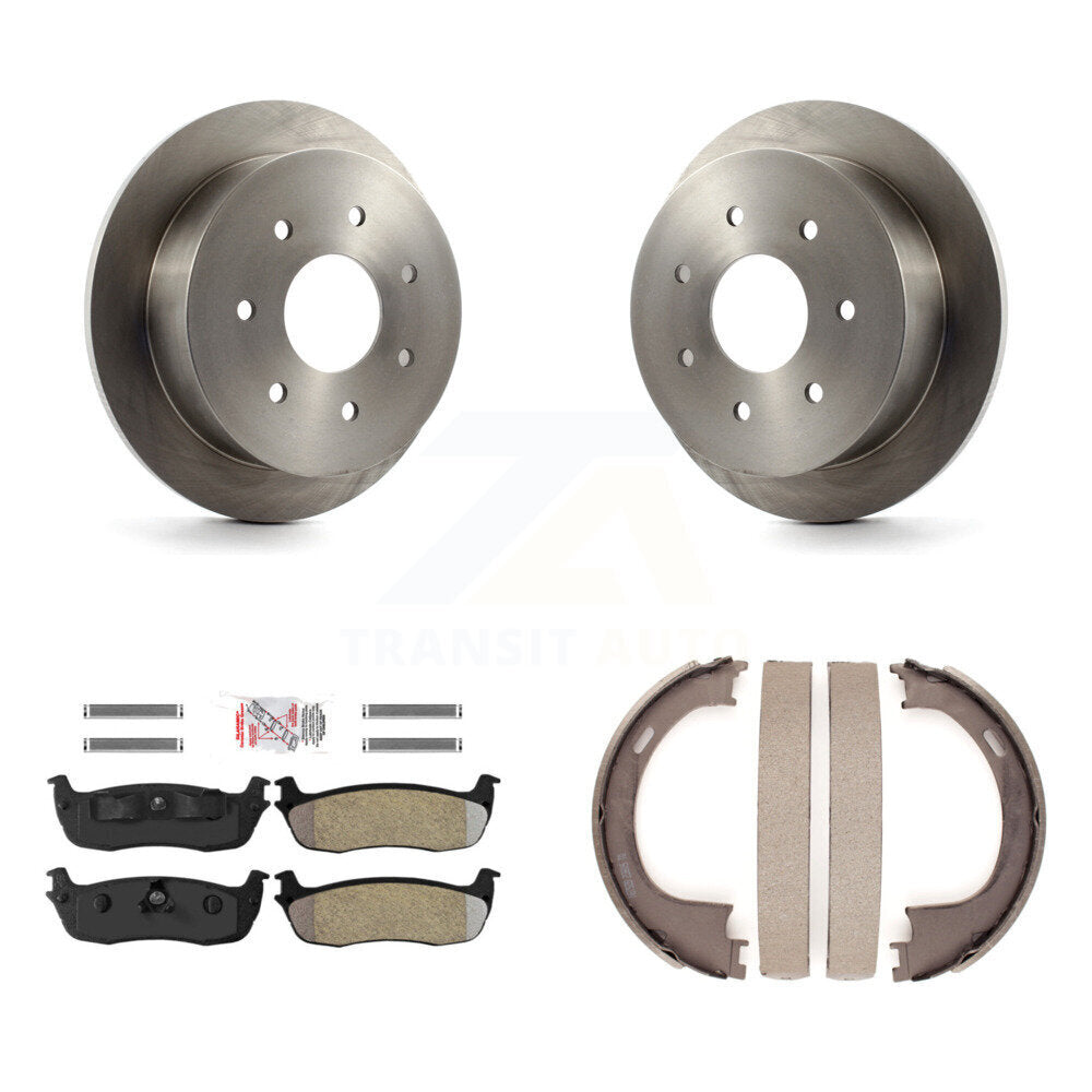 Kit de patins de frein de stationnement, Rotors à disque arrière, plaquettes semi-métalliques, pour Ford F-150 F-25