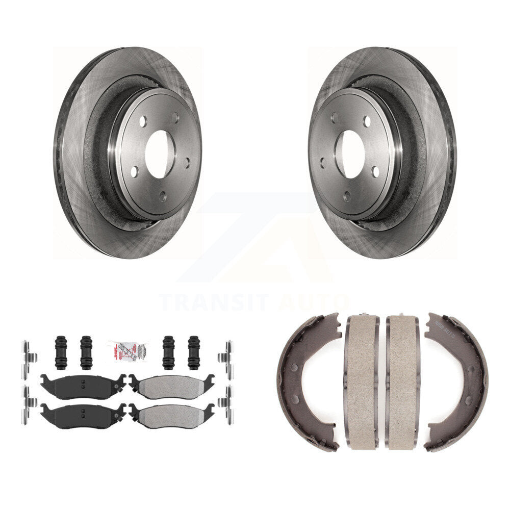 Kit de chaussures de stationnement à plaquettes semi-métalliques, Rotors à disque arrière, pour Dodge Ram 1500 Durang