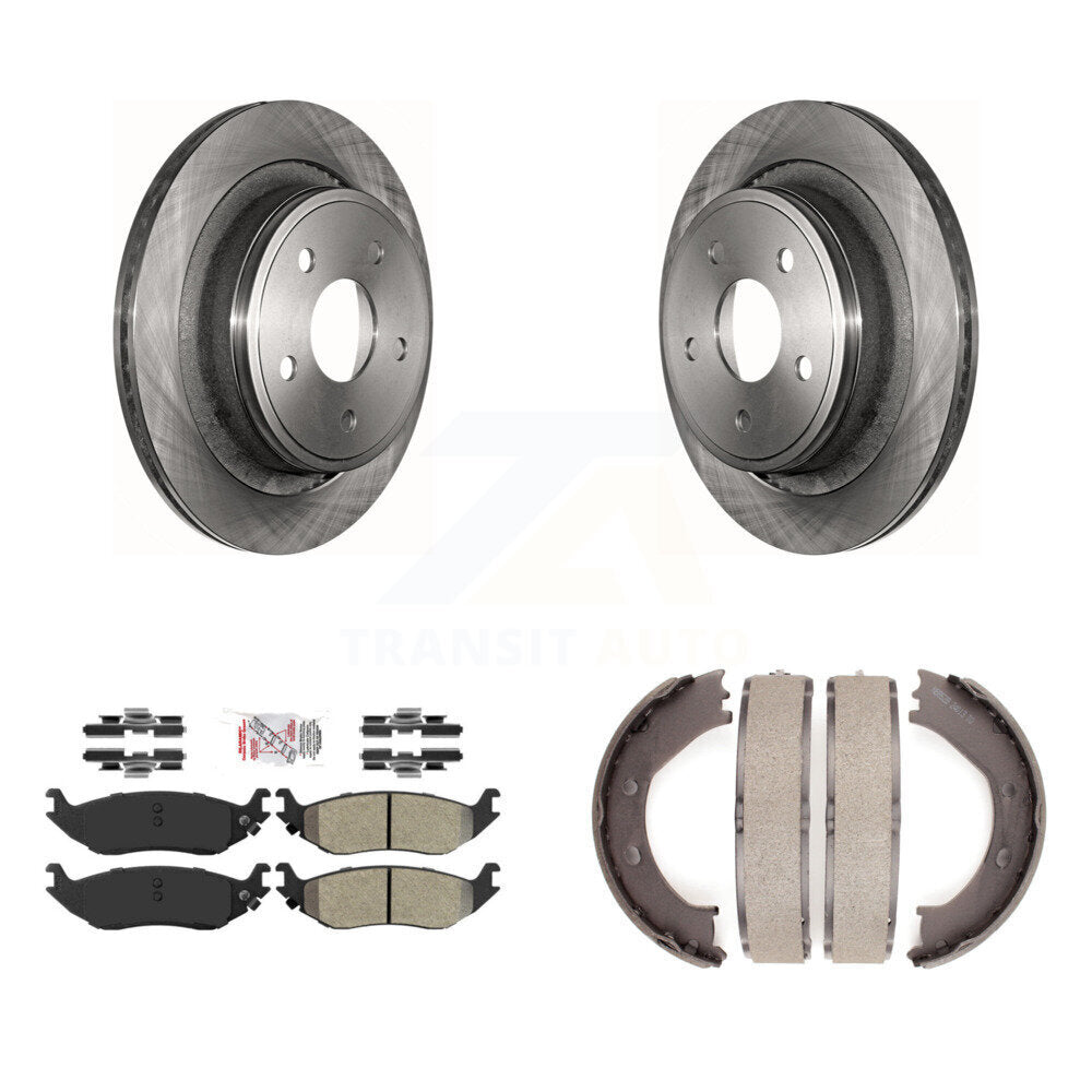 Kit de chaussures de stationnement à plaquettes semi-métalliques, Rotors à disque arrière, pour Dodge Ram 1500 Durang
