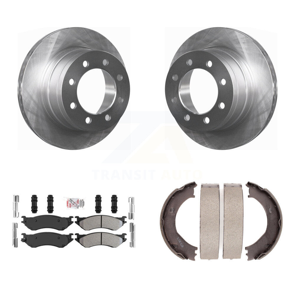 Kit de plaquettes semi-métalliques et de chaussures de stationnement, Rotors à disque arrière, pour Dodge Ram 2500 3500