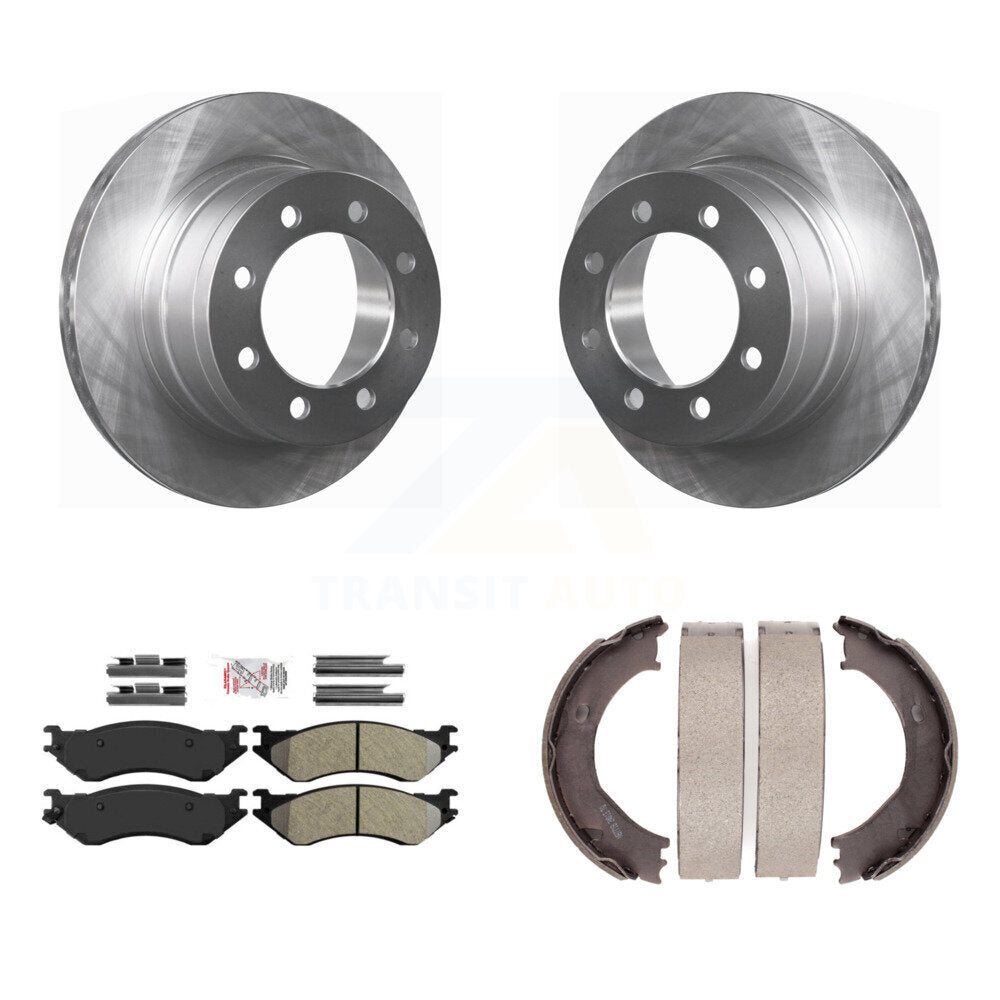 Kit de plaquettes semi-métalliques et de chaussures de stationnement, Rotors à disque arrière, pour Dodge Ram 2500 3500