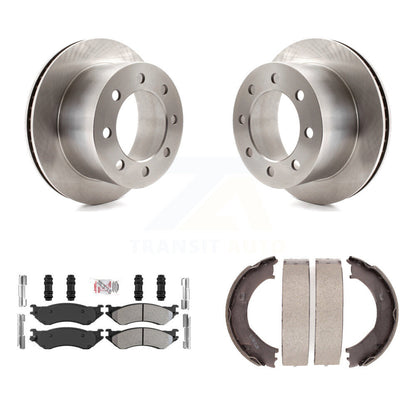 Kit de plaquettes semi-métalliques et de chaussures de stationnement, Rotors à disque arrière, pour Dodge Ram 2500 3500