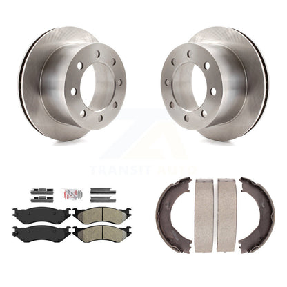 Kit de plaquettes semi-métalliques et de chaussures de stationnement, Rotors à disque arrière, pour Dodge Ram 2500 3500
