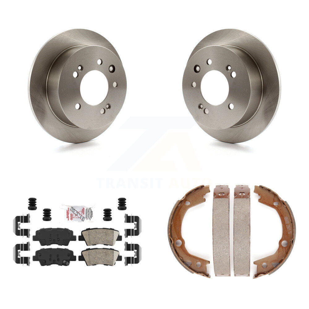 Kit de plaquettes en céramique et de chaussures de stationnement pour disques arrière, Rotors, pour Hyundai Elantra Seda 2010