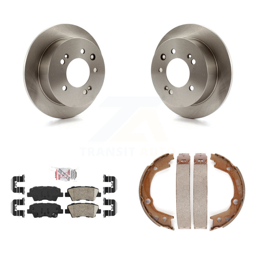 Kit de plaquettes en céramique et de chaussures de stationnement pour disques arrière, Rotors, pour Hyundai Elantra Seda 2010