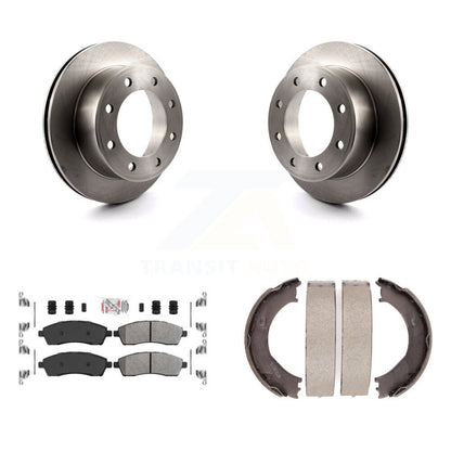 Kit de chaussures de stationnement à plaquettes semi-métalliques, Rotors à disque arrière, pour Ford F-350 Super Duty