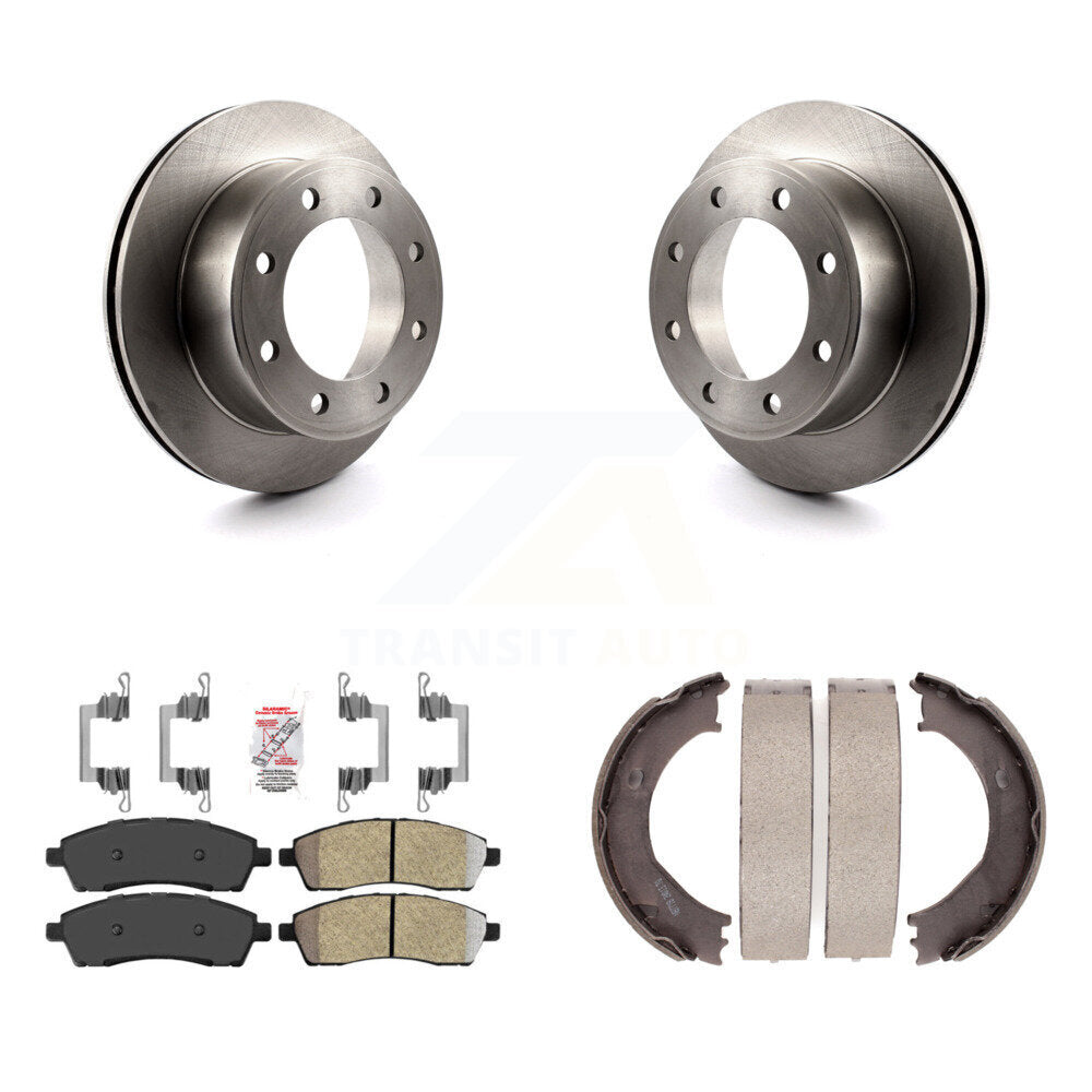 Kit de chaussures de stationnement à plaquettes semi-métalliques, Rotors à disque arrière, pour Ford F-350 Super Duty