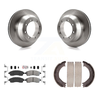 Kit de chaussures de stationnement à plaquettes semi-métalliques, Rotors à disque arrière, pour Ford F-350 Super Duty