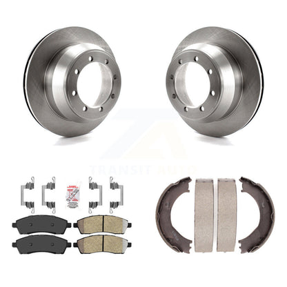 Kit de chaussures de stationnement à plaquettes semi-métalliques, Rotors à disque arrière, pour Ford F-350 Super Duty