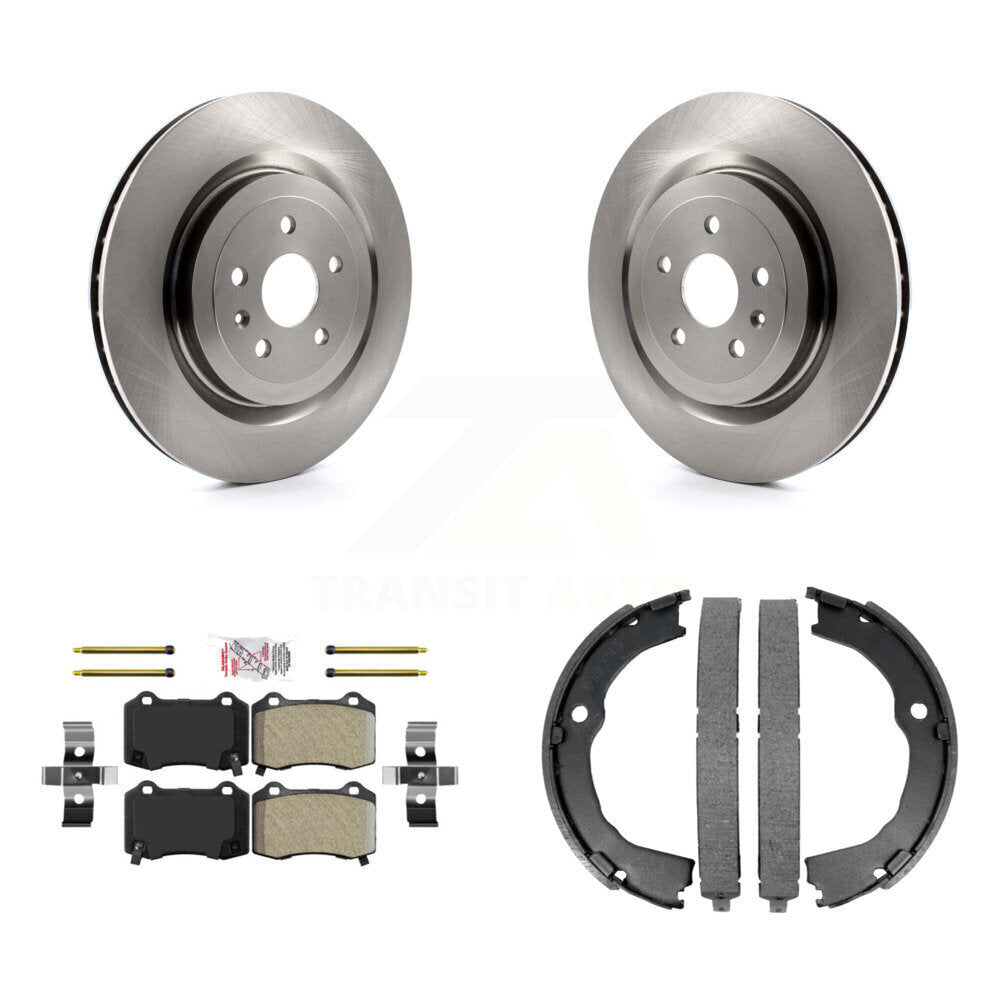 Kit de plaquettes semi-métalliques et de chaussures de stationnement, Rotors à disque arrière, pour Chevrolet Camaro CT