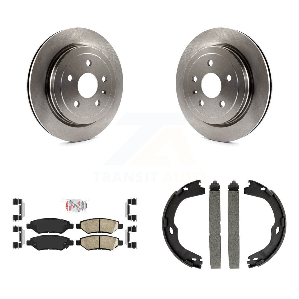 Kit de plaquettes en céramique et de patins de frein de stationnement, Rotors à disque arrière, pour Cadillac CTS