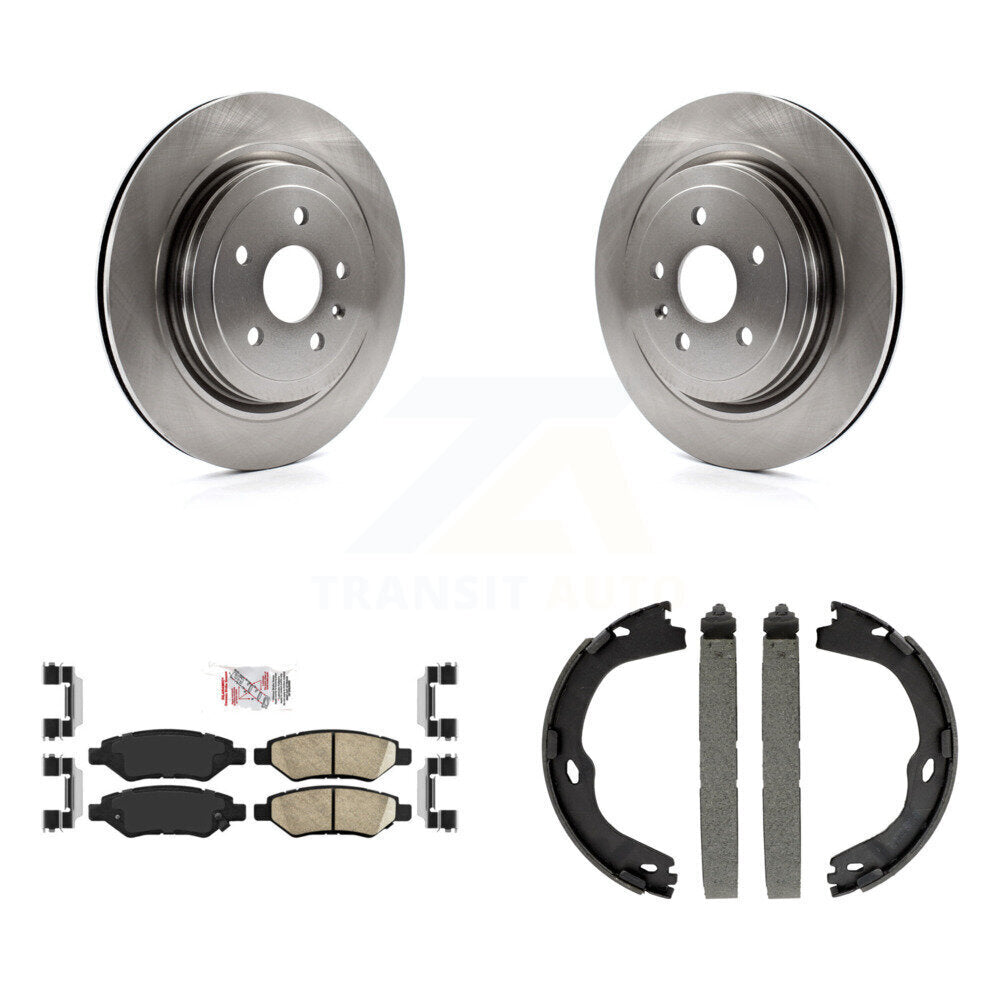 Kit de plaquettes en céramique et de patins de frein de stationnement, Rotors à disque arrière, pour Cadillac CTS