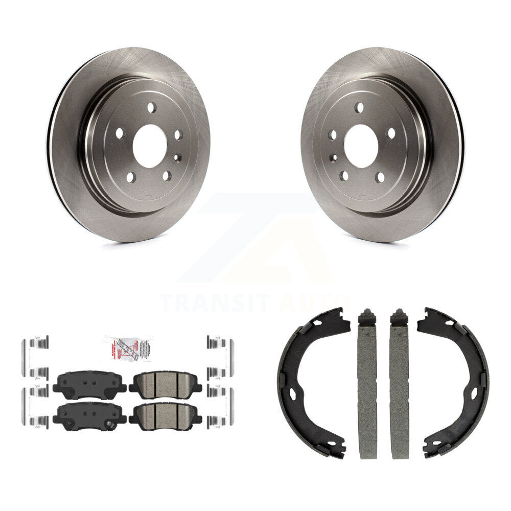 Kit de plaquettes en céramique et de patins de frein de stationnement, Rotors à disque arrière, pour Cadillac CTS