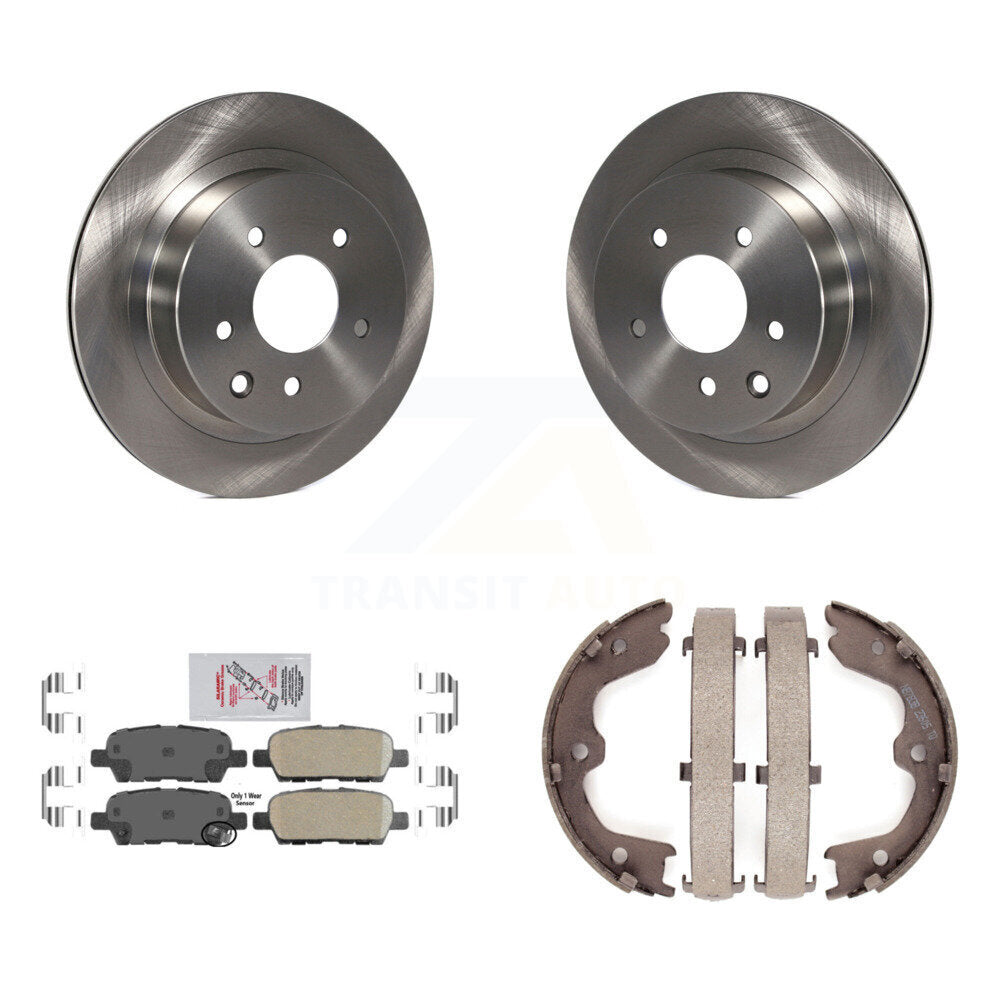 Kit de plaquettes en céramique et de chaussures de stationnement pour rotors de disque arrière, pour INFINITI G35 Nissan 350