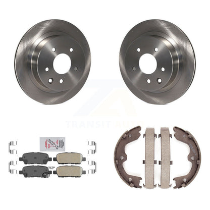 Kit de plaquettes en céramique et de chaussures de stationnement pour rotors de disque arrière, pour INFINITI G35 Nissan 350