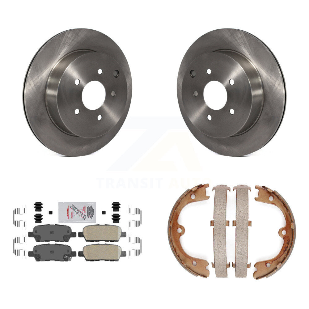 Kit de plaquettes en céramique et de chaussures de stationnement, Rotors à disque arrière, pour INFINITI FX35 Nissan Ques