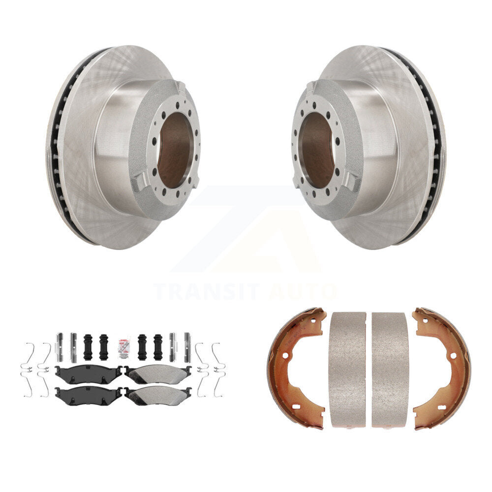Kit de chaussures de stationnement avec plaquettes semi-métalliques, Rotors à disque arrière, pour Ford F-450 Super Duty
