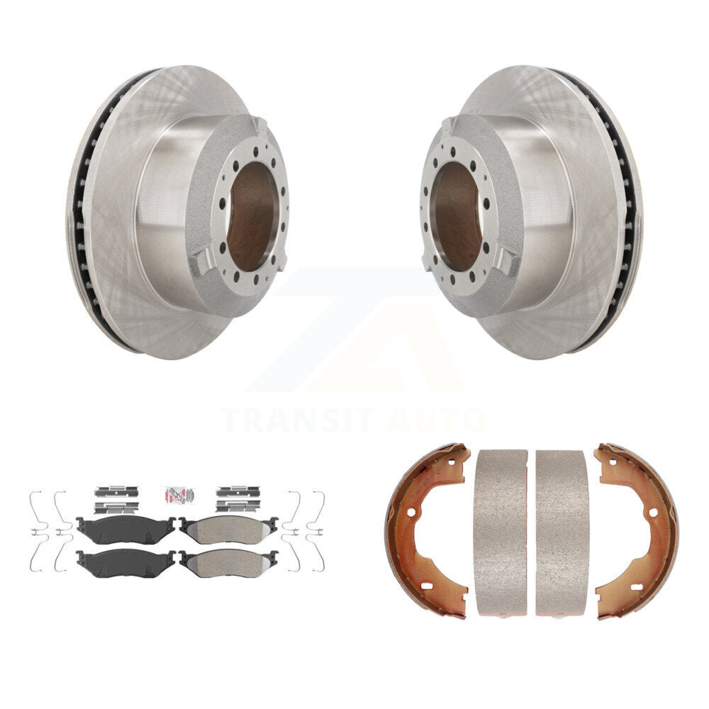 Kit de chaussures de stationnement avec plaquettes semi-métalliques, Rotors à disque arrière, pour Ford F-450 Super Duty