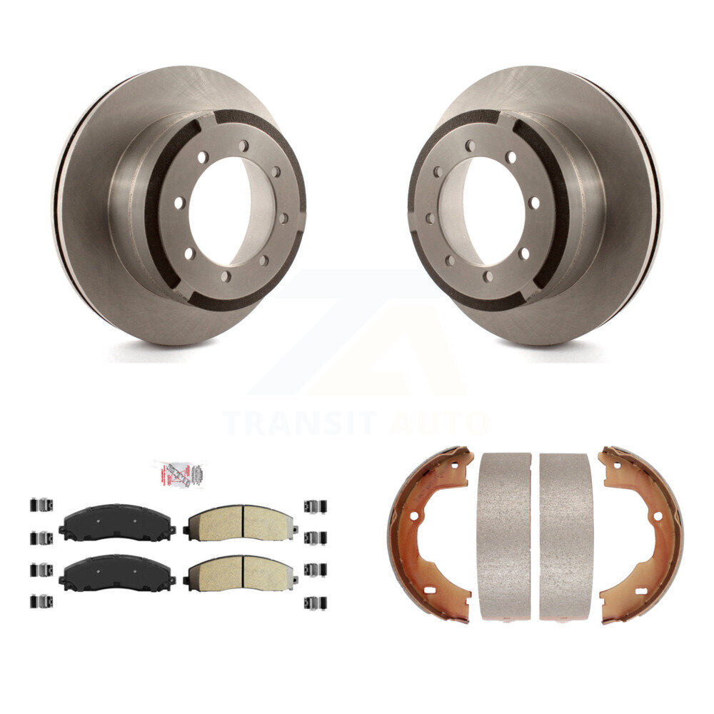 Kit de chaussures de stationnement avec plaquettes semi-métalliques, Rotors à disque arrière, pour Ford F-450 Super Duty