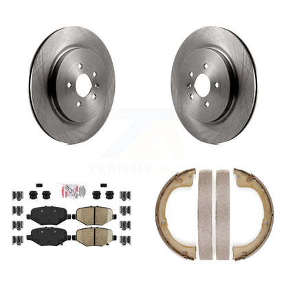 Kit de plaquettes semi-métalliques et de patins de frein de stationnement pour rotors de disque arrière, pour Lincoln MKT