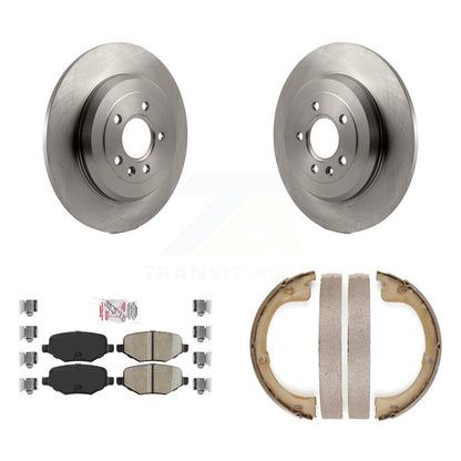 Kit de plaquettes en céramique et de patins de frein de stationnement, Rotors à disque arrière pour Lincoln MKT