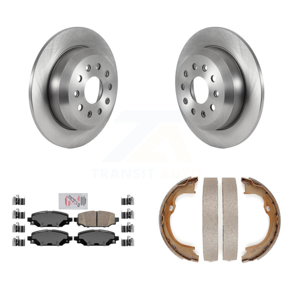 Kit de plaquettes en céramique et de chaussures de stationnement pour rotors de disque arrière, pour Jeep Wrangler Sport 18-20