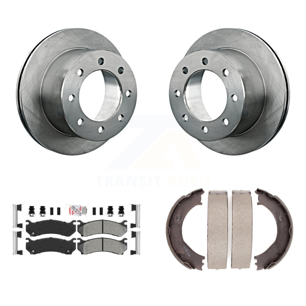 Kit de plaquettes semi-métalliques et de patins de frein de stationnement pour rotors de disque arrière K8A-108258