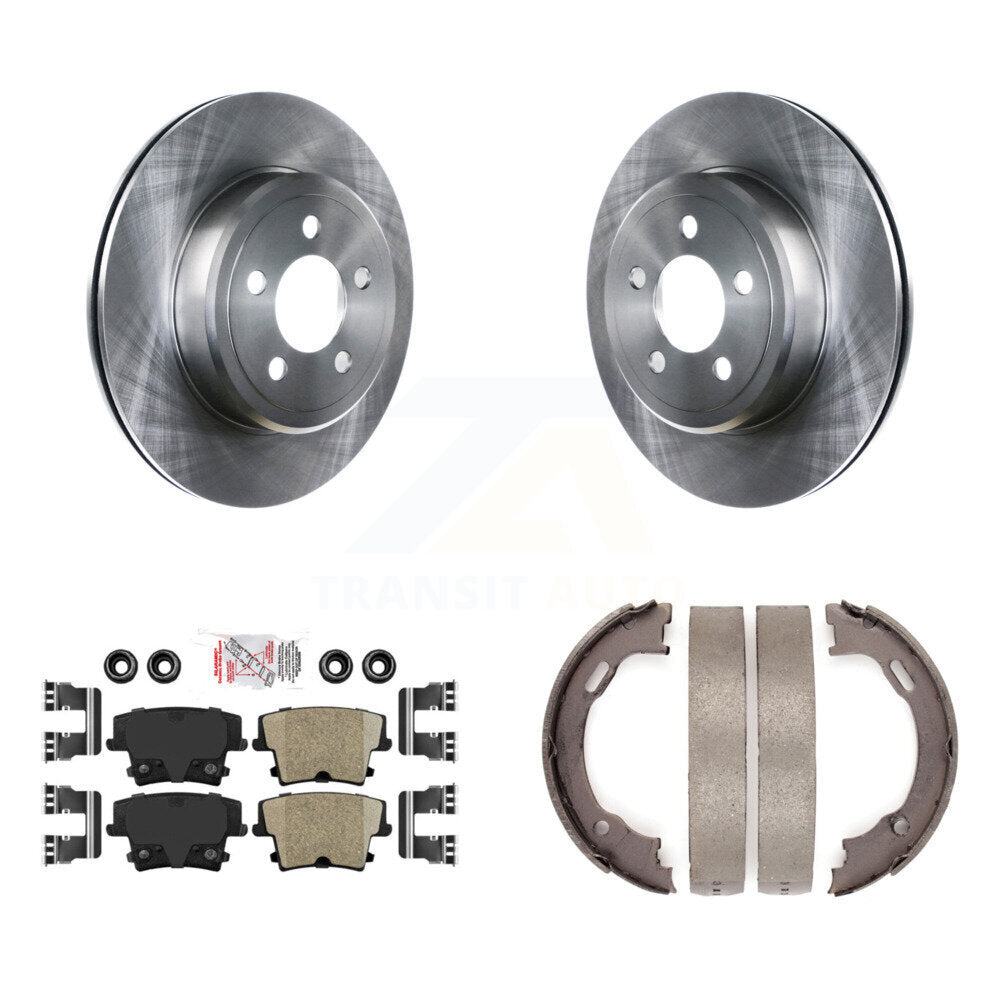 Kit de plaquettes en céramique et de chaussures de stationnement, Rotors à disque arrière, pour Dodge Chrysler 300 Charge