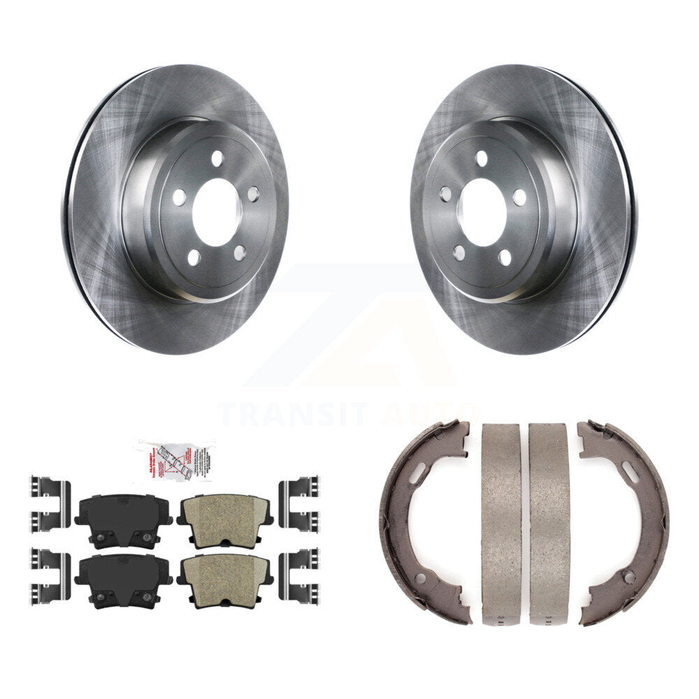 Kit de plaquettes en céramique et de chaussures de stationnement, Rotors à disque arrière, pour Dodge Chrysler 300 Charge