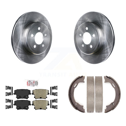 Kit de plaquettes en céramique et de chaussures de stationnement, Rotors à disque arrière, pour Dodge Chrysler 300 Charge