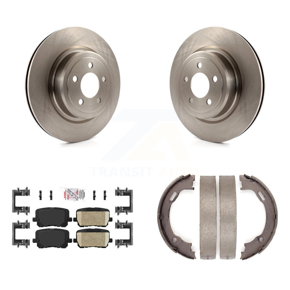 Kit de plaquettes en céramique et de patins de frein de stationnement, Rotors à disque arrière pour Dodge Charger