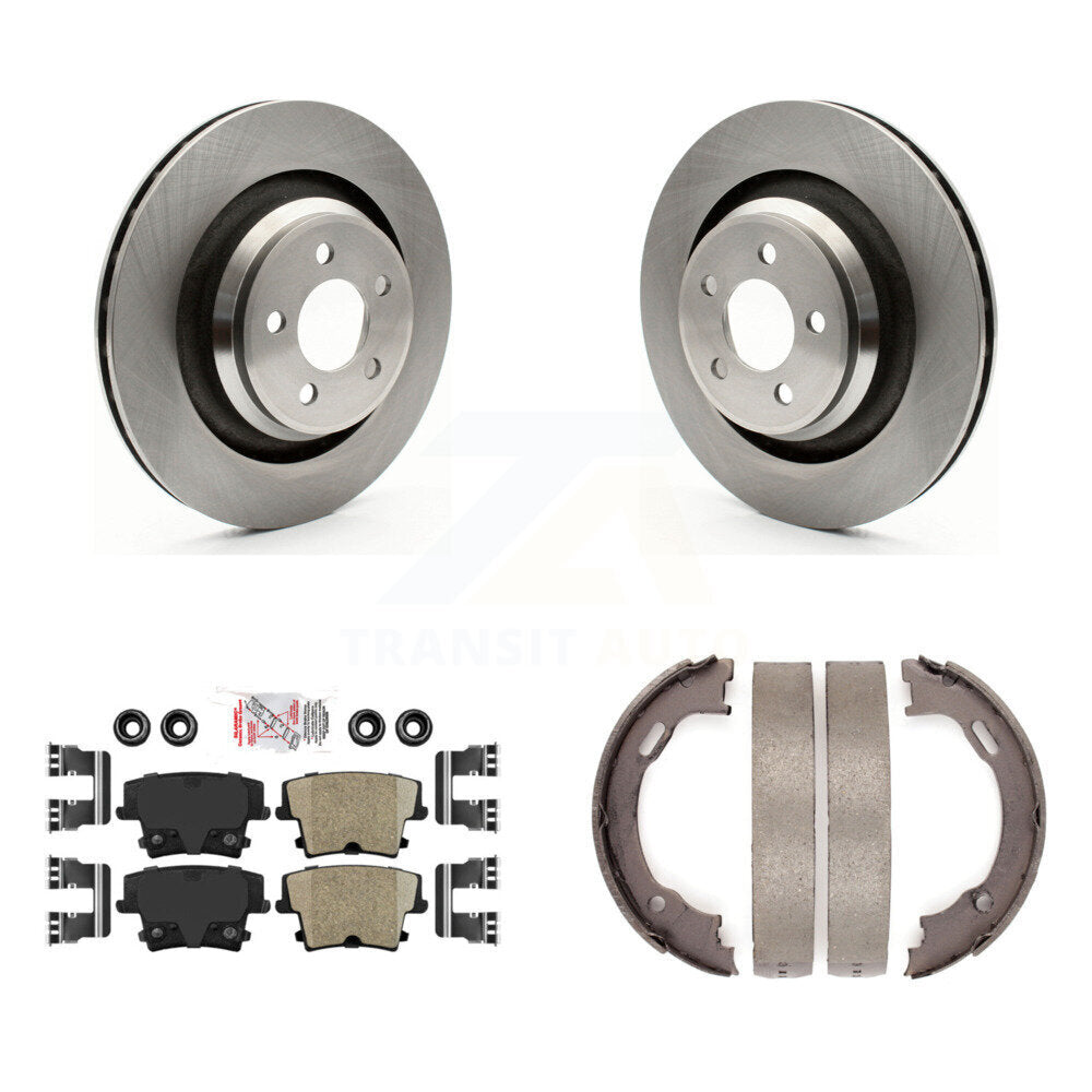 Kit de plaquettes en céramique et de patins de frein de stationnement, Rotors à disque arrière pour Dodge Charger