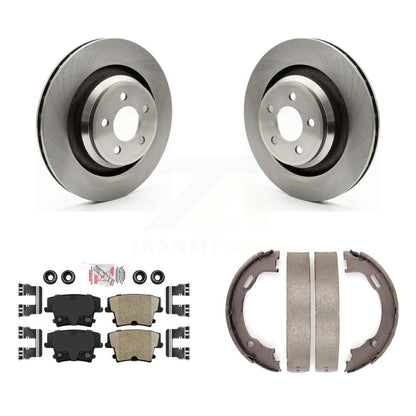 Kit de plaquettes en céramique et de patins de frein de stationnement, Rotors à disque arrière pour Dodge Charger