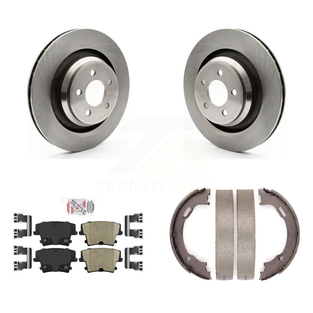 Kit de plaquettes en céramique et de patins de frein de stationnement, Rotors à disque arrière pour Dodge Charger